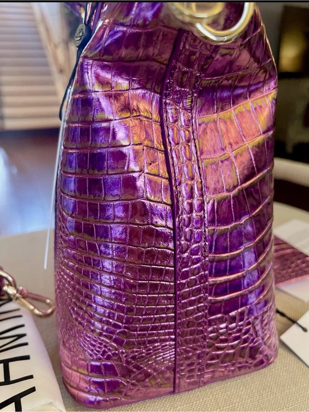 Brahmin Bright Pink Duxbury Satchel In OPERA & Matching CC Wallet NWT - Picture 6 of 15